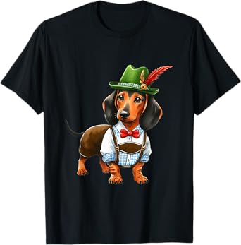 Oktoberfest Dachshund Cute Sausage Dog German Kids Men Women T-Shirt