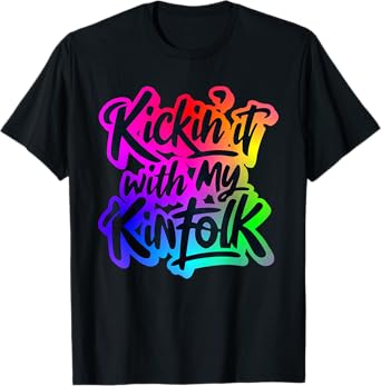Kickin It With My Kinfolk Family Reunion Matching Tie Dye T-Shirt