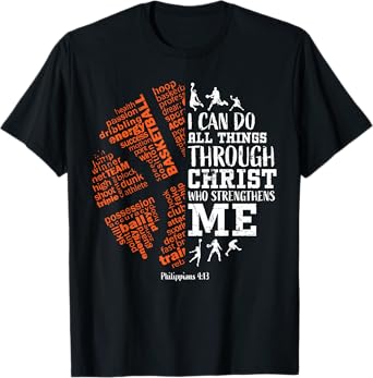 Basketball Sayings Christian Verse Teen Boys Kids Graphic T-Shirt