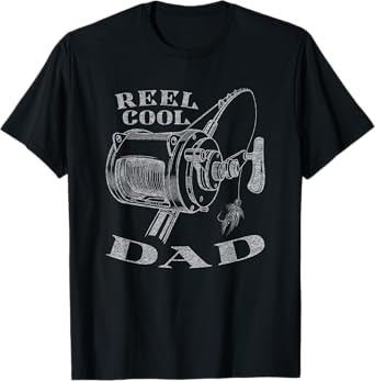 Best Dad Funny Reel Cool Dad Fishing Graphic T-Shirt