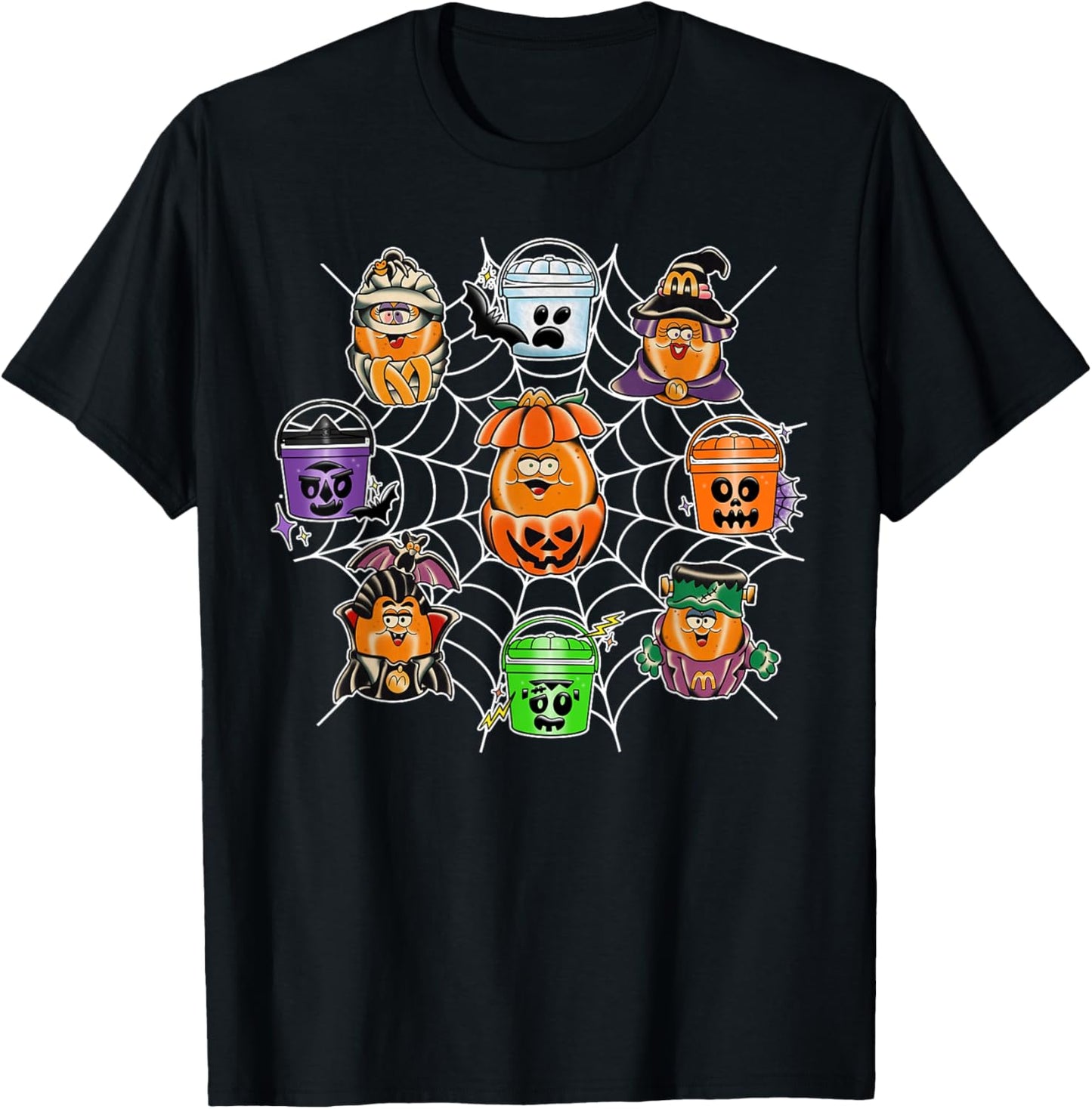 Vintage Spooky Nuggets Meal Bucket Happy Halloween T-Shirt