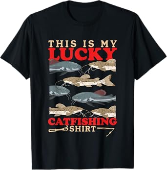 Catfish Fisherman | Lucky Catfishing T-Shirt