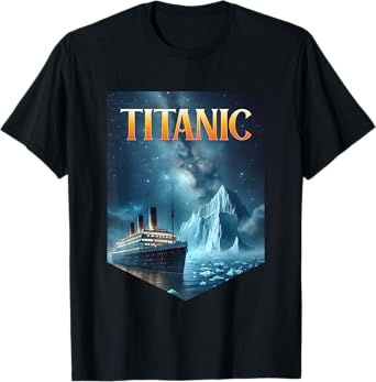 Titanic Cruise Ship Iceberg 1912 RMS Voyage Men Women Kids T-Shirt
