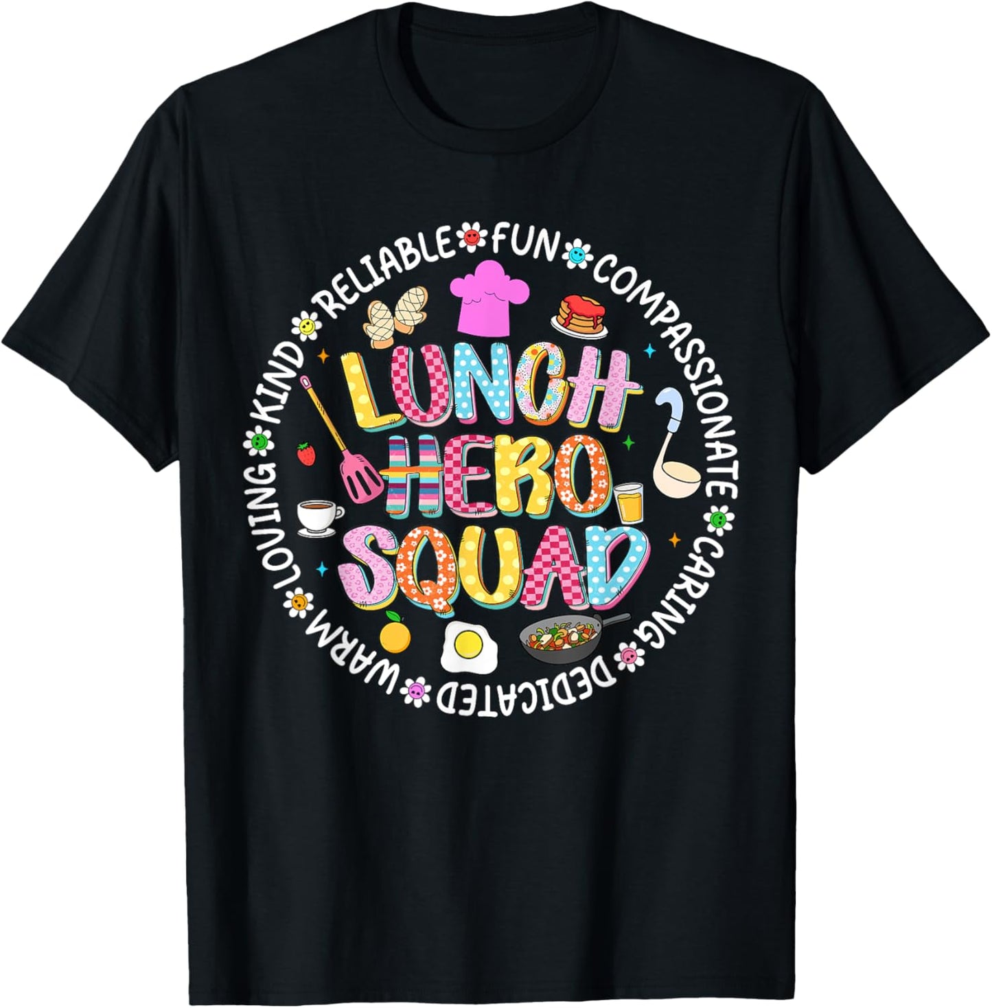 Preppy Back To School Lunch Lady Squad Cafeteria Crew Worker T-shirt by TeeBrew