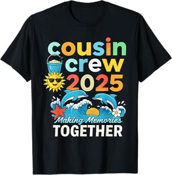 Cousin Crew 2025 Summer Vacation Beach Family Trip Matching T-Shirt