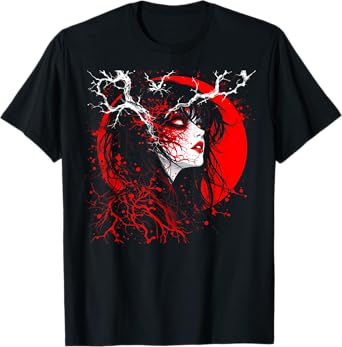 Horror Anime Manga Tee I Gothic Outfit I Japanese Chibi Girl T-Shirt