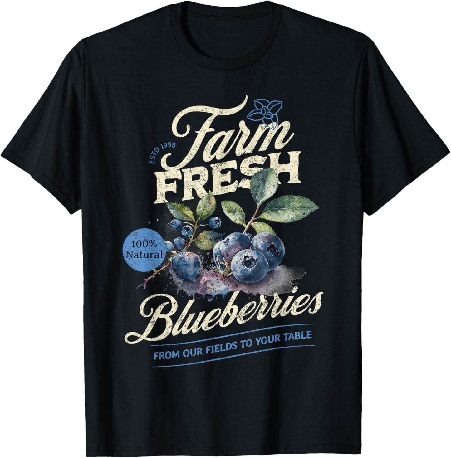 Farm Fresh Organic Blueberries Farmer's Market Homegrown T-Shirt