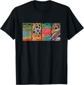 Cutthroat Rainbow Brook Brown Trout T-Shirt Derek DeYoung T-Shirt