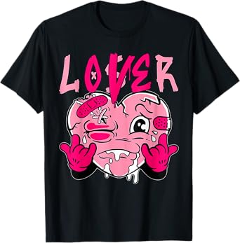 Pink Loser Lover Pink Drip Heart Matching Tee For Men Women T-Shirt