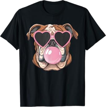 Bulldogs Preppy Mascot Bulldogs Blowing Bubble Girly Mama T-Shirt