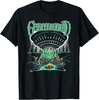 Grateful Dead Skeletons and Aliens Camping Band T-Shirt