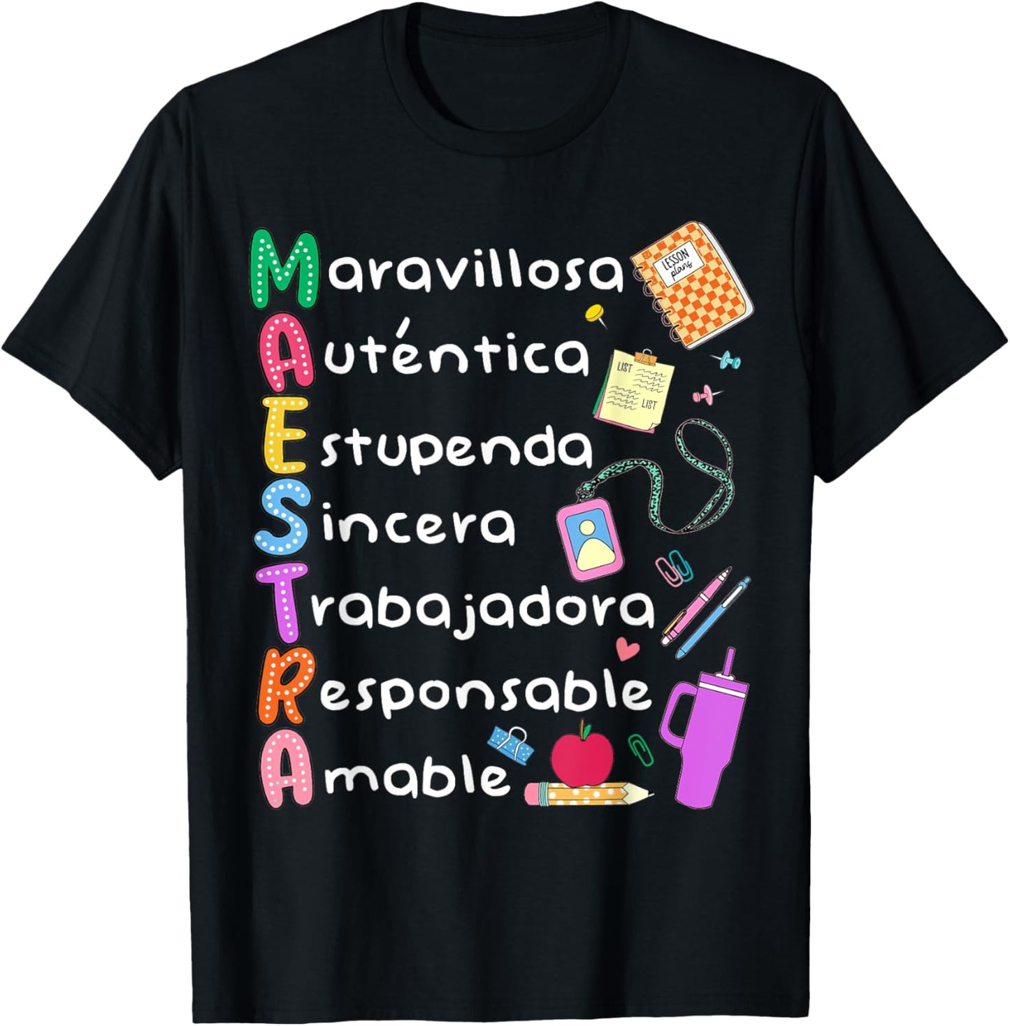 Maestra Bilingual Spanish Teacher Classroom Tee | TeeBrew