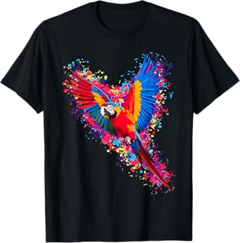 Best Parrot Art For Men Women Kids Tropical Parrot Lover T-Shirt