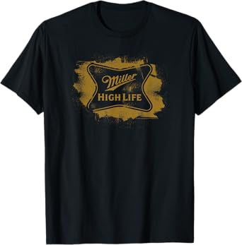 Coors Miller High Life Centered Vintage Style Logo T-Shirt