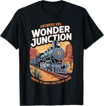 Vintage Answers VBS Wonder Junction Christian Train Theme T-Shirt