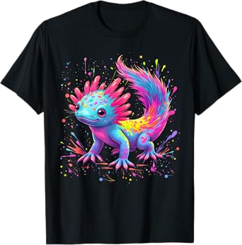 Axolotl Beautiful Colorful Art Cute kawaii Axolotl lovers T-Shirt