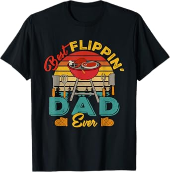 Best Flippin' Dad Ever Father's Day Grill BBQ Family Lover T-Shirt