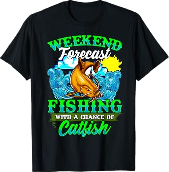 Fishing Catfish Fisherman Dads Birthday Fathers T-Shirt