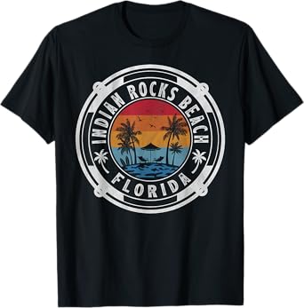 Indian Rocks Beach Florida Summer Vacation Vintage Sunset T-Shirt
