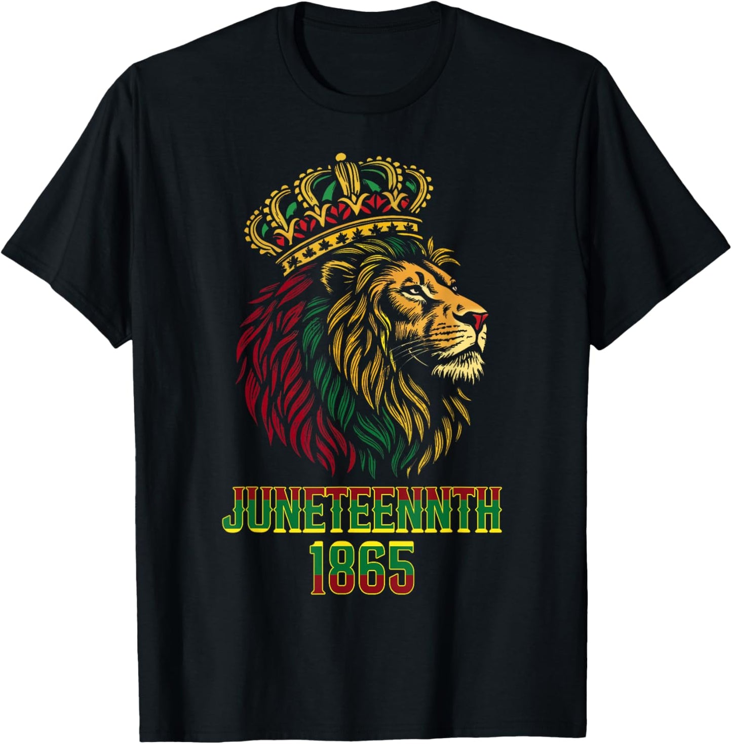 Juneteenth Lion Black African June 19th Men Women Kids T-Shirt