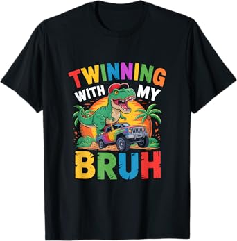 Twinning With My Bestie Kids Boys Funny Twin Day Spirit Week T-Shirt