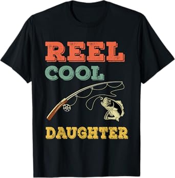 Bass Fish Reel Cool Daughter Fisherwoman Gift - Bass Fishing T-Shirt