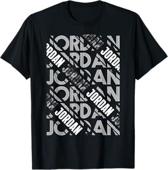 Diagonal Jordan Pattern Jordan Camo Pattern Grey Camouflage T-Shirt
