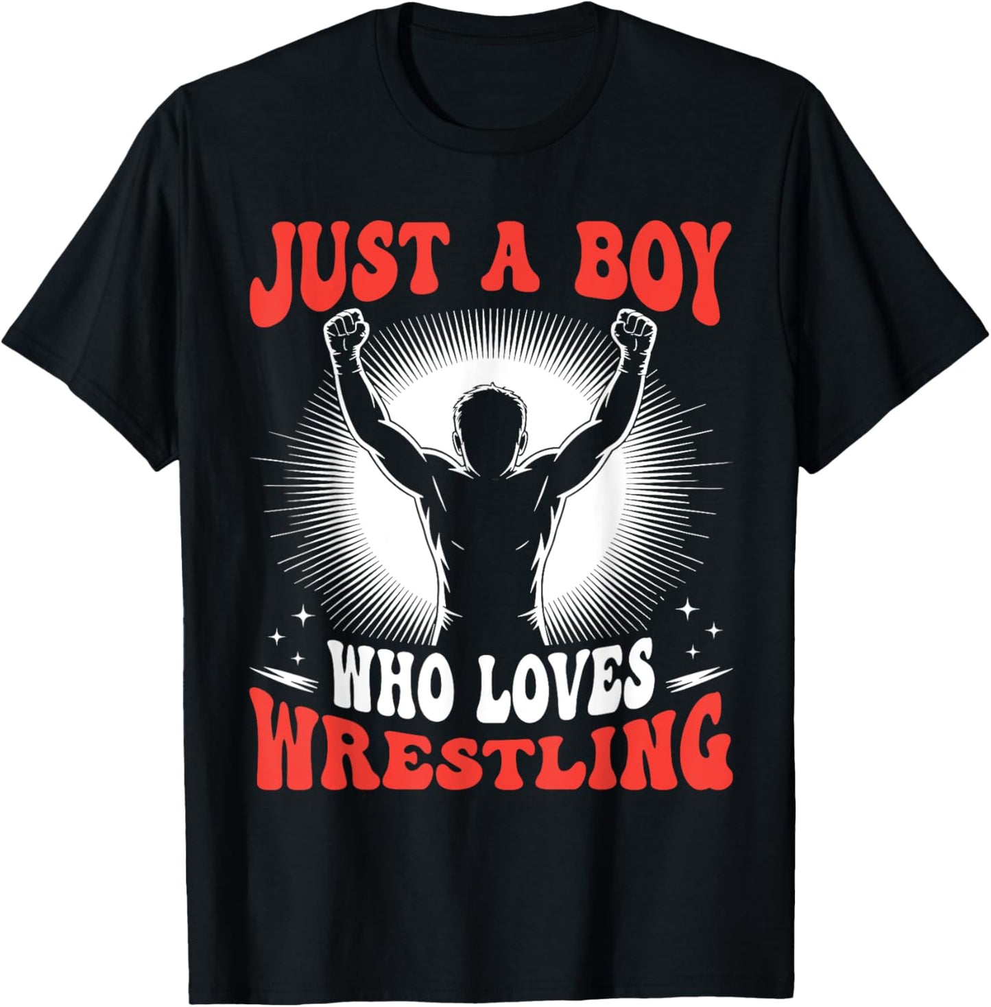 Just A Boy Who Loves Wrestling Boys Kids Wrestler T-Shirt