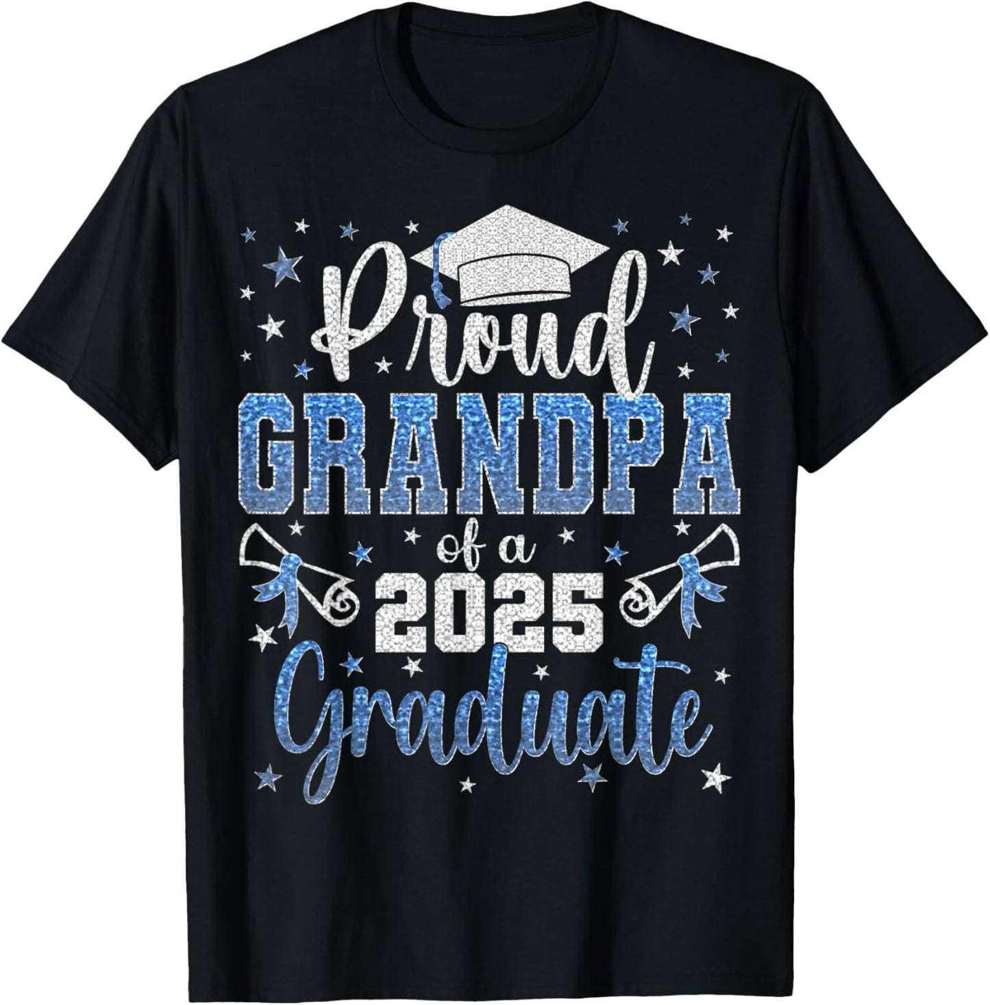 Super Proud Grandpa of 2025 Graduate Graduation Family T-Shirt