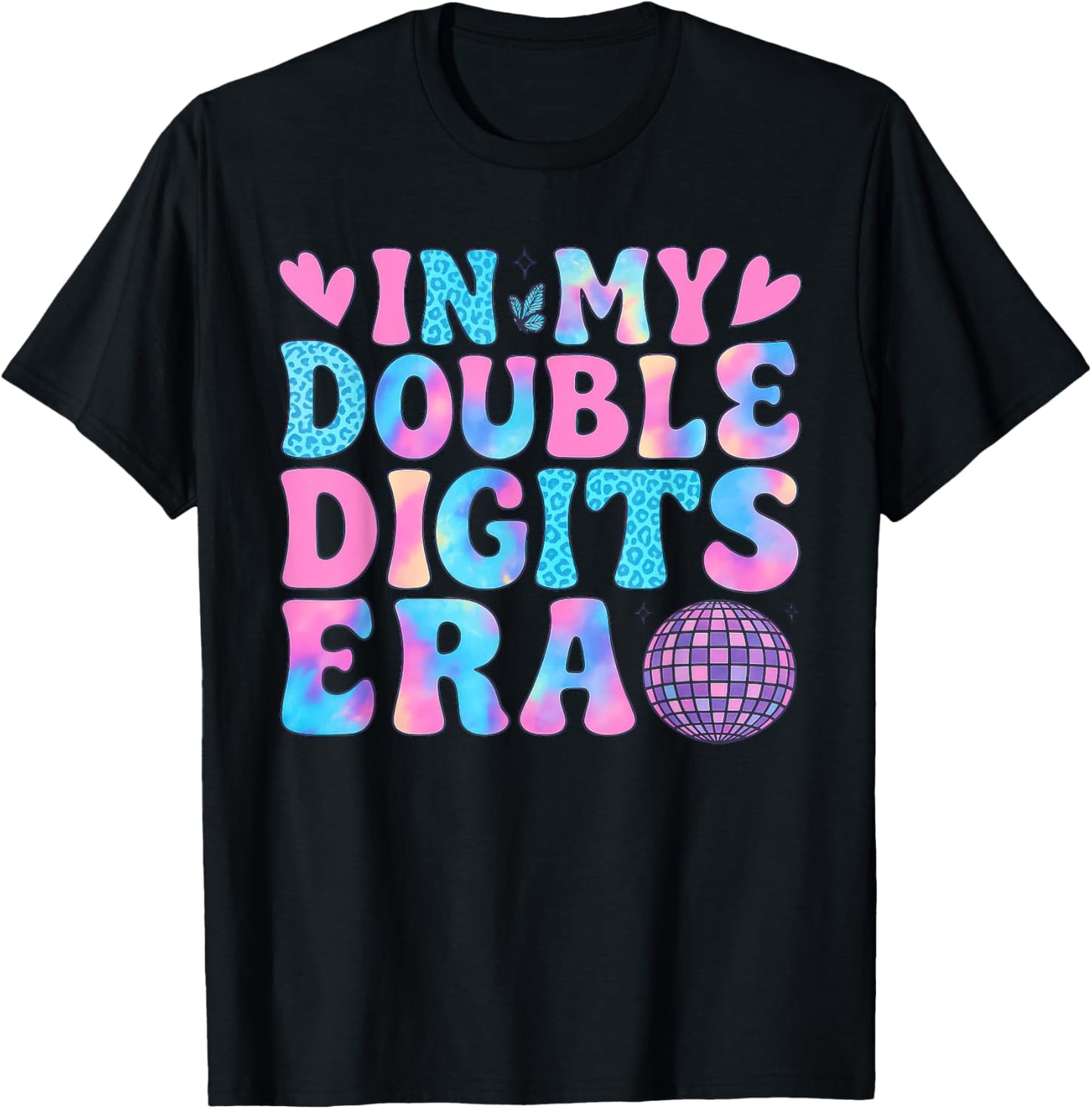 In My Double Digits Era Retro 10 Year Old 10th Birthday Girl T-shirt