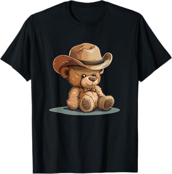 Pretty Teddy Bear Costume for Cowboy Hat Lovers T-Shirt