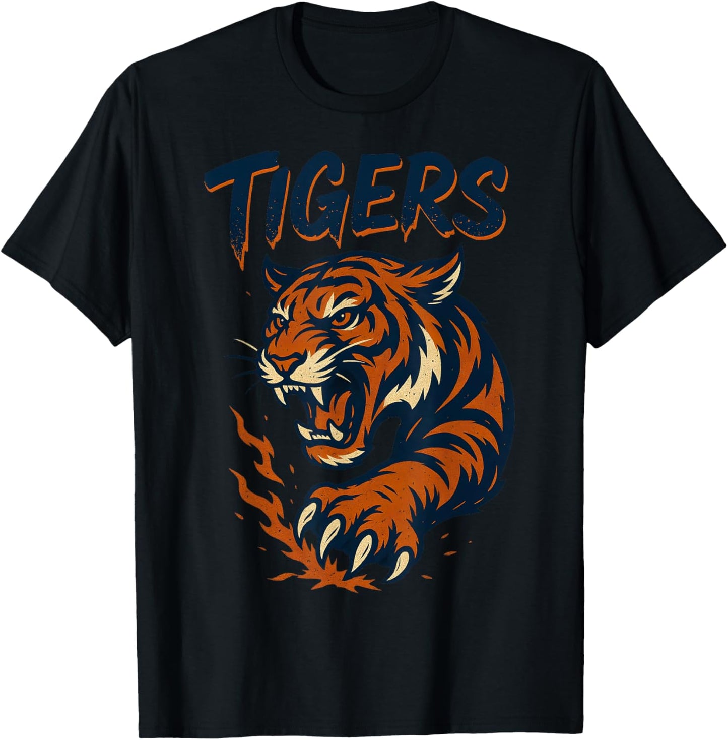 Retro Classic Tigers Distressed Name Gift For Men Women Kids T-Shirt