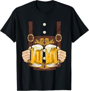 Lederhosen Costume Shirt Oktoberfest Men Cheers Beer Mug T-Shirt