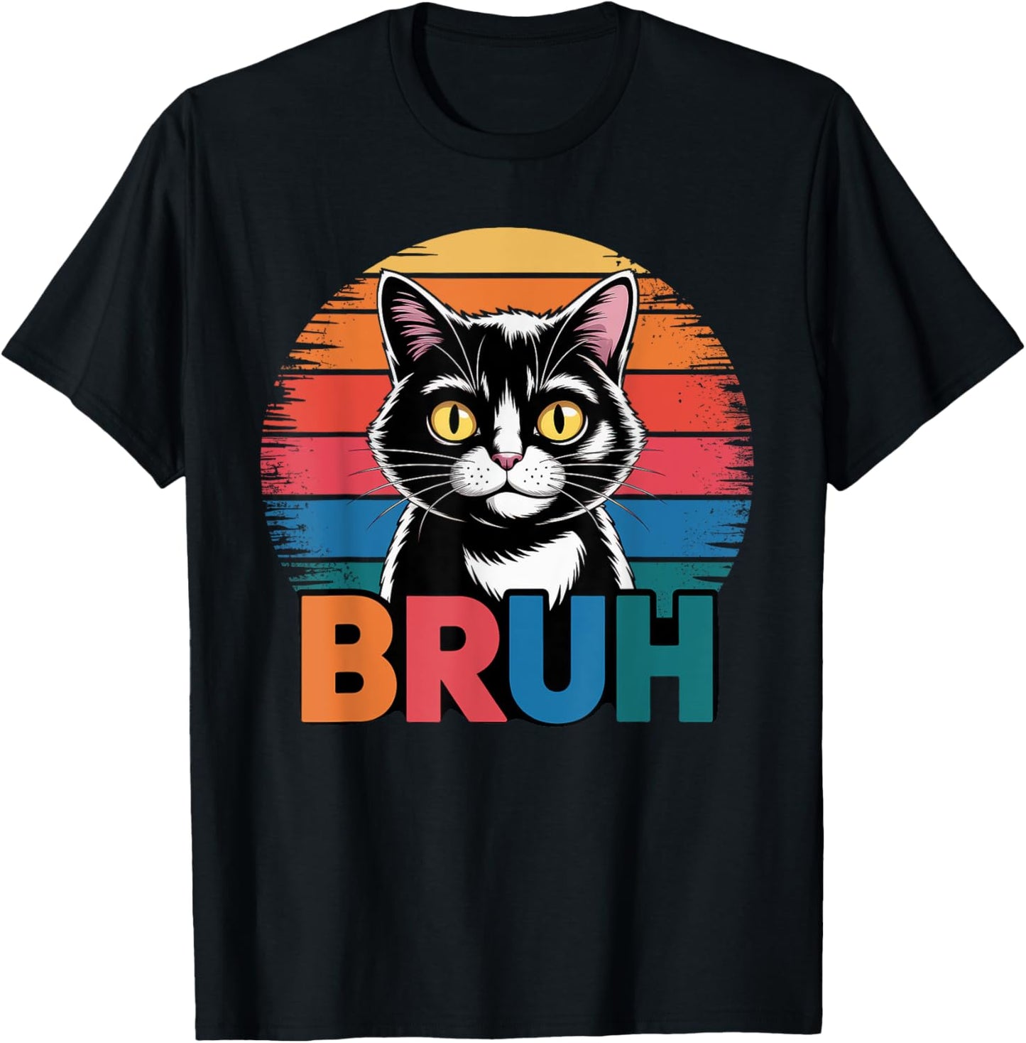 Funny Cat Bruh For Teens Boys Girls Men Women Meme Graphic T-Shirt