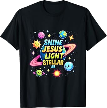 Stellar Space VBS 2025 School Camp Christian T-Shirt
