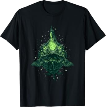 Anglerfish Earth Deep Sea Creature Angler Fish Sea Monster T-Shirt