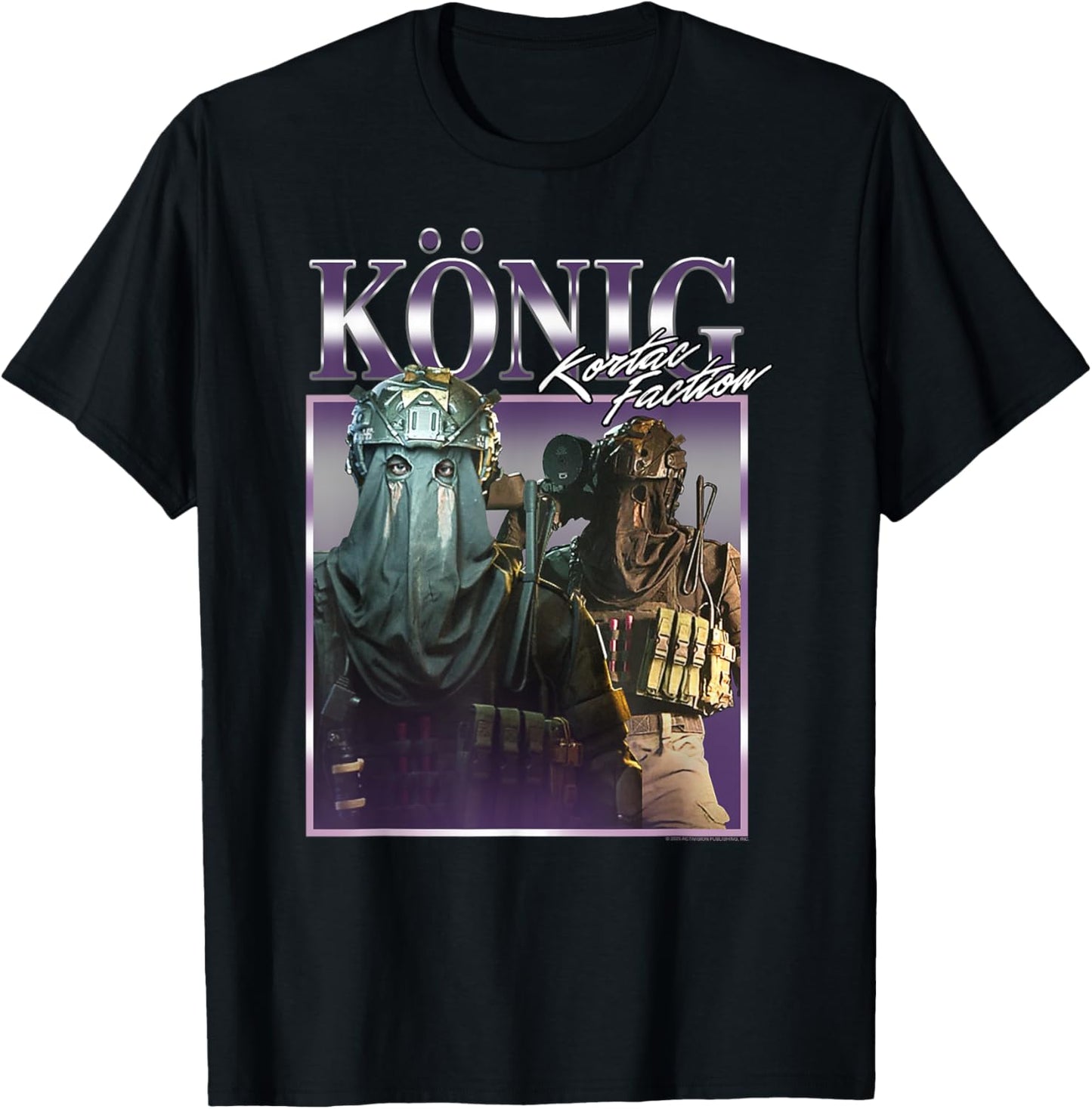Call of Duty König KorTac Faction 90's Collage Video Game T-Shirt