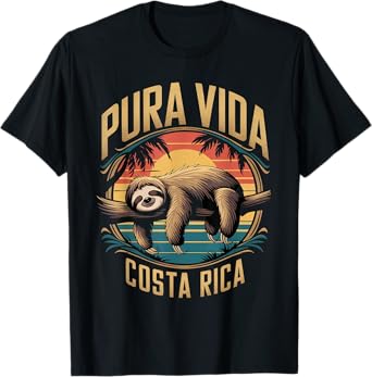 Vacation Tropical Pura Vida Sloth Costa Rica T-Shirt
