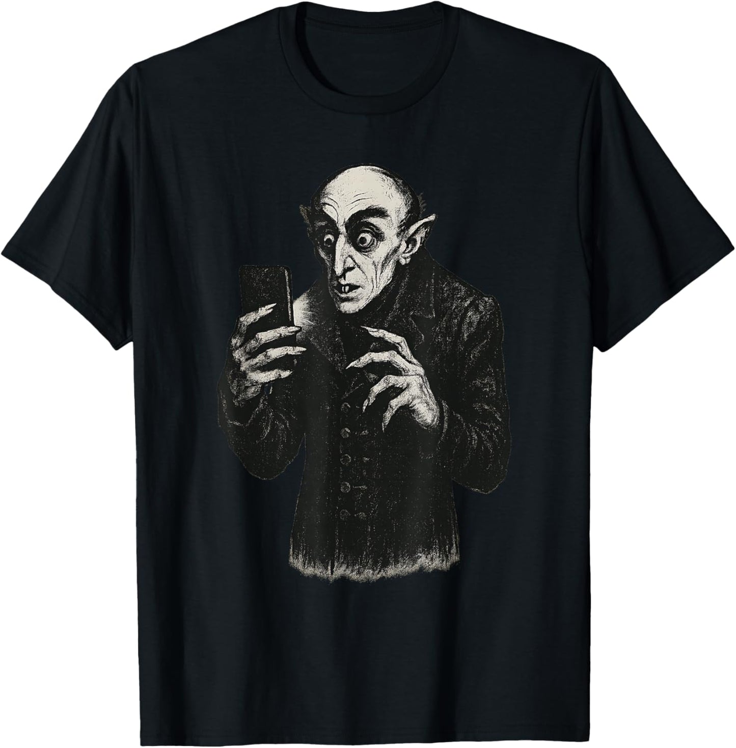 Vampire Smartphone Nosferatu Selfie Count Orlok Halloween T-Shirt