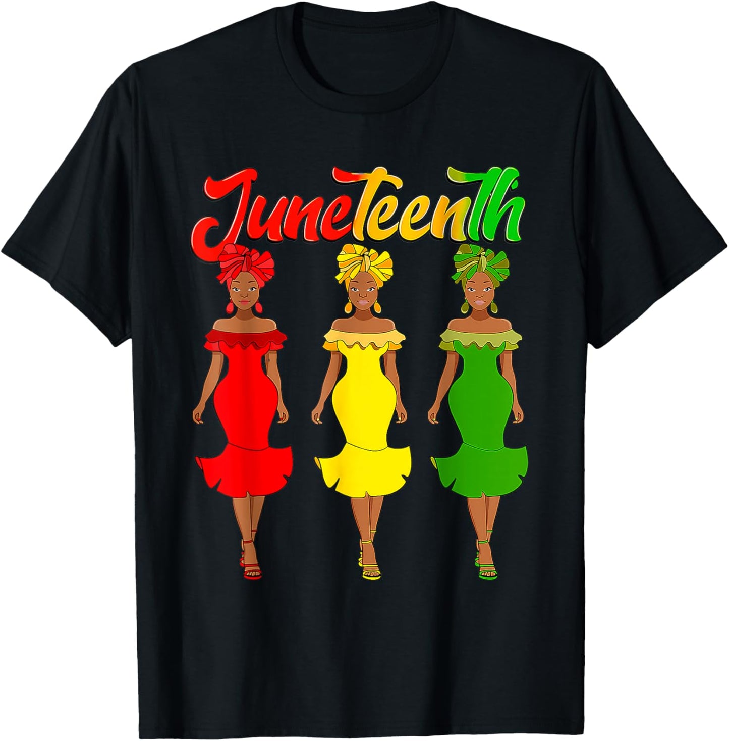 Juneteenth Is My Independence Day Afro Melanin Black Women T-Shirt