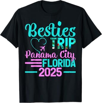 Besties Trip 2025 Summer Vacation Florida Panama City Beach T-Shirt