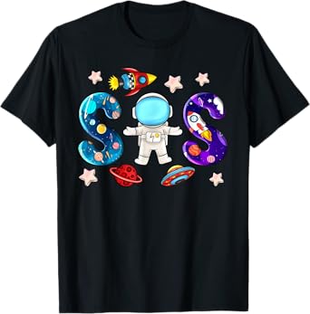 Sister Sis Astronaut Space Lover Birthday Matching Family T-Shirt
