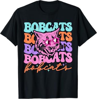 Groovy Bobcats School Spirit Tie Dye Girl Kid Women Teacher T-Shirt