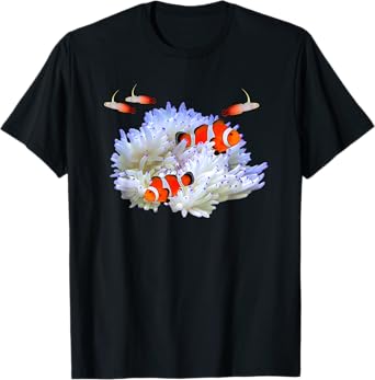 Sebae Anemone Clownfish Firefish Saltwater Reef Aquarium T-Shirt