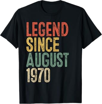 Legend 1970 55th Birthday Gifts for Men Women 55 Year Old T-Shirt