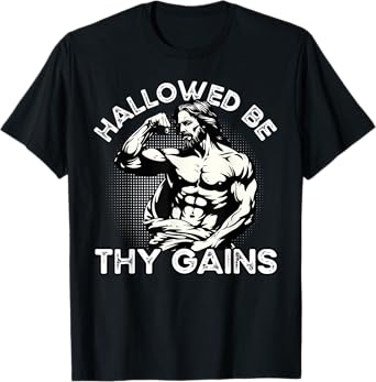 Funny Gym Workout Bodybuilding Fitness Gym And Jesus Christ T-Shirt