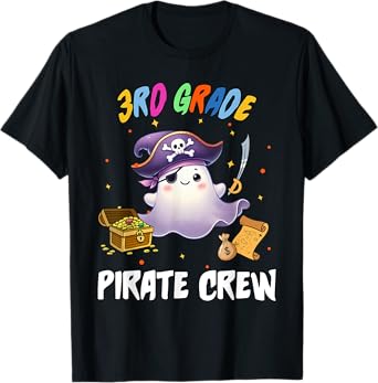 Third Grade Pirate Crew Halloween School Party Costume T-Shirt