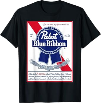 Pabst Fashion Label - Vintage Blue Ribbon Artwork T-Shirt