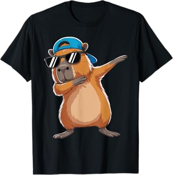 Cute Dabbing Capybara Animal Boys Men Toddler Kids T-Shirt