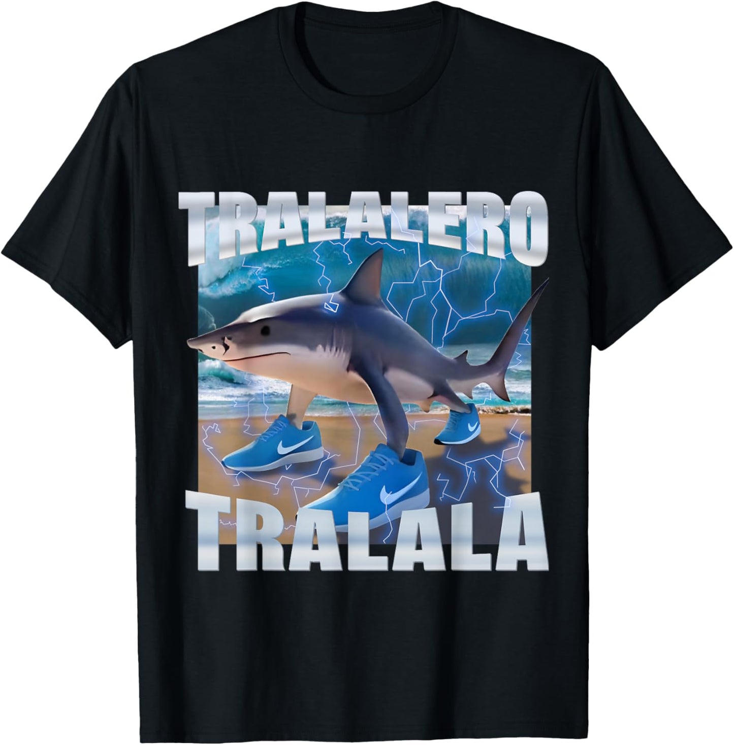Tralalero Tralala Shark Meme T-Shirt Italian Brainrot Tee T-Shirt